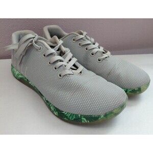 NOBULL Gym Athletic Shoes Super Fabric Gray Arctic Palm Trainers Women 8